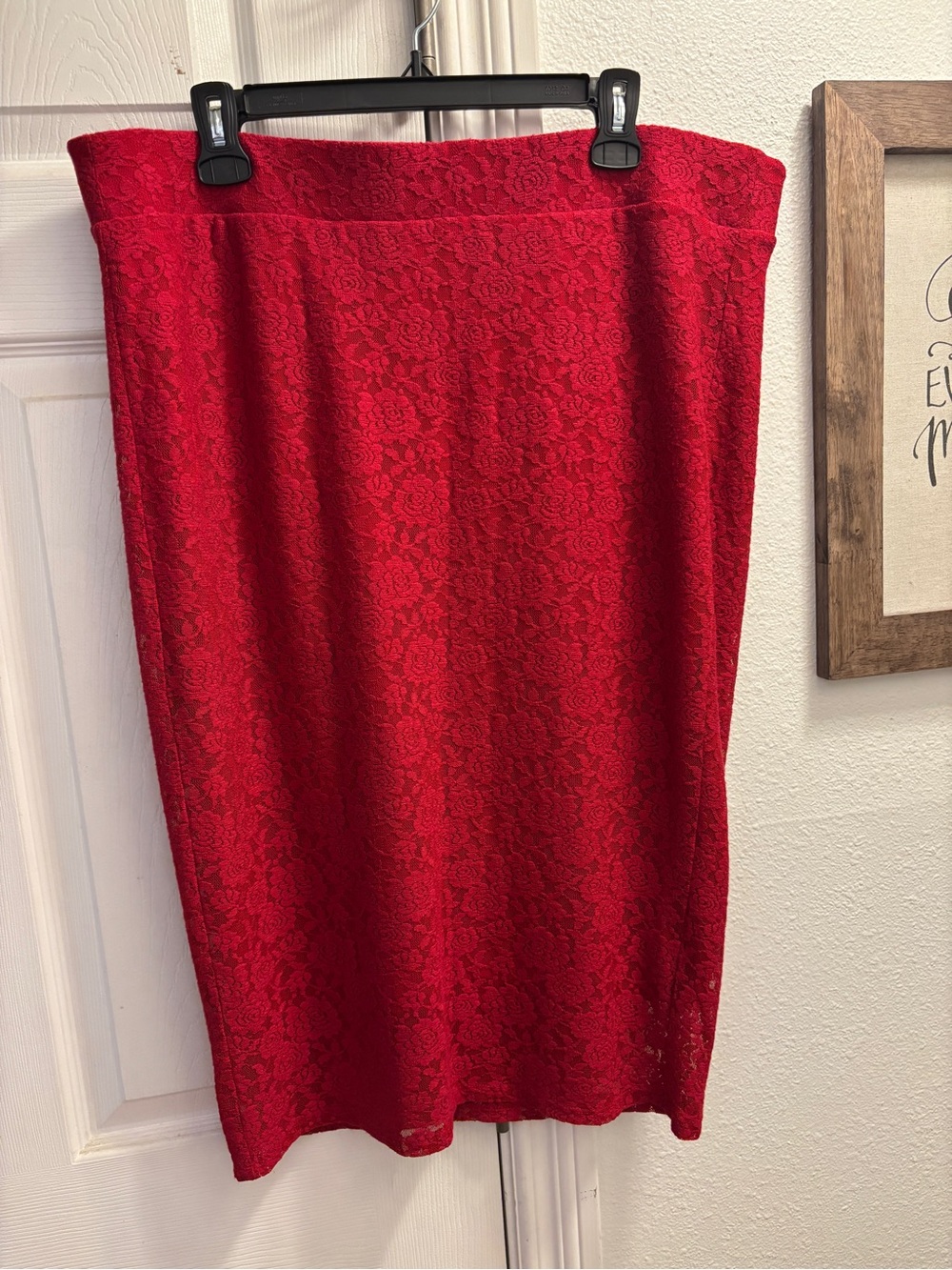 Torrid 2x Red Lace Pencil Skirt - Women